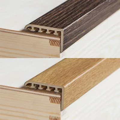 Stair Nosing Edging Wood Effect PVC Corner Edge Trim 1000x35x20mm • £7.89