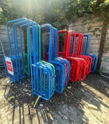 £15 • Buy USED Pedestrian Crowd Control Barriers, Security Barrier Temporary Site Fencing