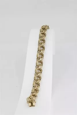 14K Yellow Gold Vintage 6.25 Inch Charm Bracelet • $1105