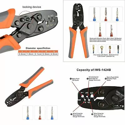 Wire Crimper Weather Pack Terminal Crimping Tool For Delphi Metri Pack 150 280 • $28.99