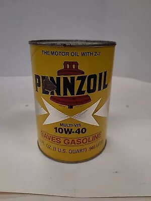 Vintage Pennzoil Oil Can (full) Z-7 10w40 • $7