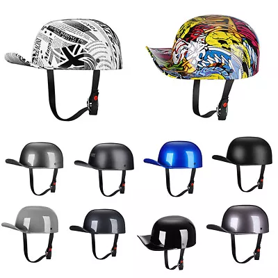 DOT Baseball Cap Helmet Motorcycle Half Helmet Chopper Scooter Duck Helmet • $90.57