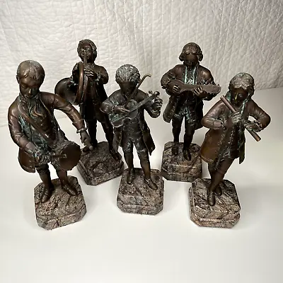 Musicians Quintet Musical Group 11  Bronze Statues Hot Cast Metal Art Sculptures • $399.99