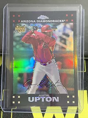 2007 Topps Chrome JUSTIN UPTON RC ROOKIE SP REFRACTOR #/415 DBACKS ANGELS HOF • $9.99