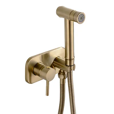 Brass Concealed Mixer Handheld Bidet Diaper Sprayer Toilet Set Seat Attachment  • £56.02