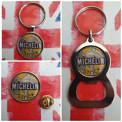 £2.99 • Buy Michelin Man Stock Vintage Style Tyres Sign Hot Rod Pin Keyring Bottle Opener