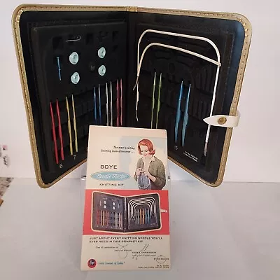 Boye Needle Master Knitting Kit Vintage Needlemaster Pat. # 2633720 MCM W/ Case • $12.95