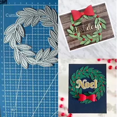 Metal Cutting Dies Wreath Scrapbooking Album Paper Card Embossing Stencil Crafts • $4.74