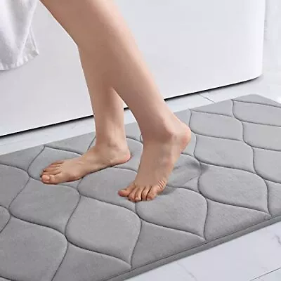  Memory Foam Bathroom Rugs Ultra Soft & Non-Slip Bath Mat 70''x24'' Grey • $85.15