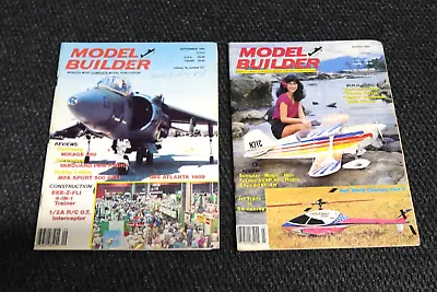 Pair Of Model Builder Airplane Magazine 1989 1990 March September Jet Helicopter • $9.99