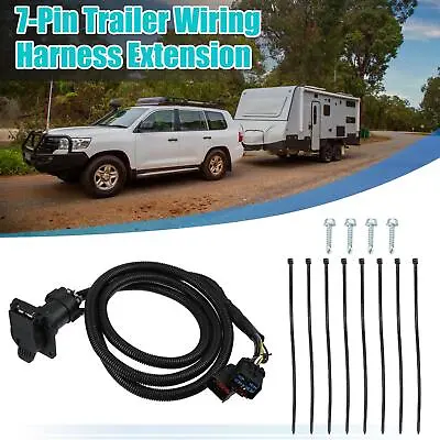 Vehicle Side Truck Bed 7 Pin Trailer Wiring Harness Extension For Dodge For Ram • $44.99