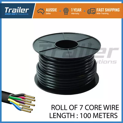 7 CORE CABLE WIRE WIRING X 100 METERS TRAILER CARAVAN TRUCK SUIT LIGHTS • $162.53