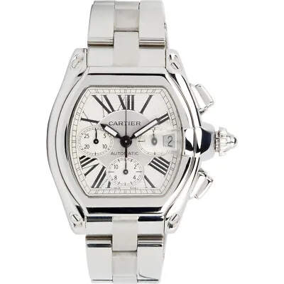 $5500 • Buy Cartier Roadster XL Chronograph Automatic Steel Mens Watch W62019X6