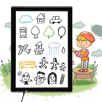 Double-Sided Illuminate LCD Writing Board Digital Tablet Magnetic Display 5 Pens • $33.99