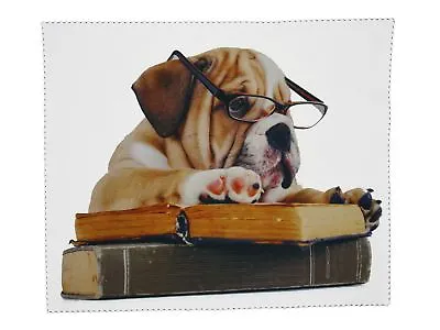  Glasses Cleaning Microfiber Cloth Bulldog Spectacle Lens Microfibre Cleaner • £2.99