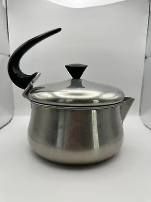 MCM Vintage Farberware (S.W. Farber) 2 Quart Stainless Steel Tea Pot/Kettle 762 • $29.99