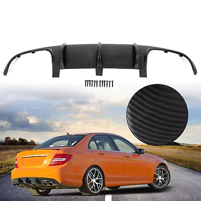 Carbon Fiber Color Rear Bumper Diffuser For Mercedes Benz W204 C-Class 2008-2011 • $150