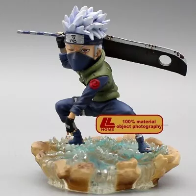 Anime Ninja Shippuden Hatake Kakashi Zabuza Sword Cute Figure Statue Toy Decor • $15.99