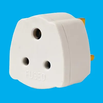 $19.13 • Buy 1x Round 3-Pin India Plug To UK Mains Socket, Travel Holiday Adaptor, 5A 250V