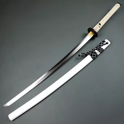 40  Musashi Gold Series Hand Forged Umi Design Katana Samurai Sword (White) • $499.99