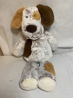 Mary Meyer Tan Dog Plush Brown Spot Ear 13  Stuffed Animal Floppy Soft Lovey • $14.95