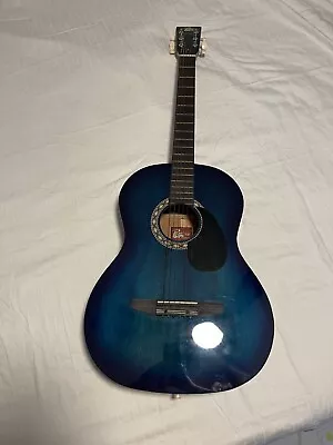 Rogue SO-069-RAG-BL Acoustic Guitar - Blue With Beautiful Soft Case • $39