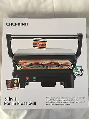 CHEFMAN - Electric Panini Press Grill Gourmet Sandwich Maker Indoor Non-Stick • $27.95