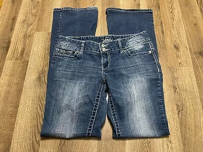 Vanity Jeans Women's Size 29/35 Blue Denim Bootcut Two Buttons • $24.99