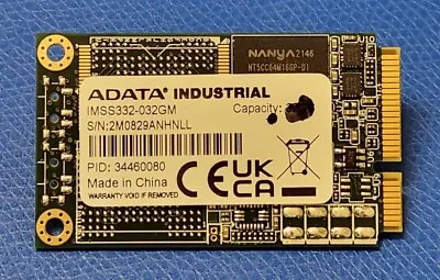 ADATA INDUSTRIAL 32GB MSATA MLC NAND SSD (IMSS332-032GB) *OEM New TESTED • $26.46