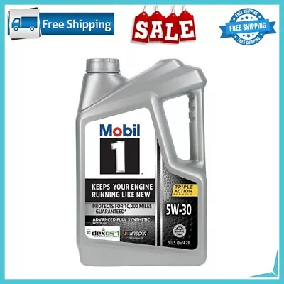 Mobil 1 Advanced Full Synthetic Motor Oil 5W-30 5 Qt FREE SHIPPING • $26.05