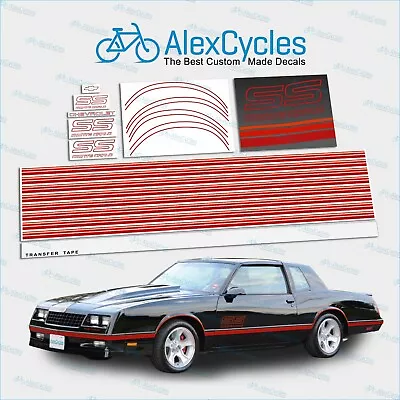 Monte Carlo SS 1987 1988 Red Shadows High Cast Vinyl Stripes Decals Chevy Kit  • $129.70