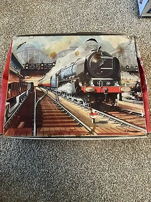 Vintage Boxed Chad Valley Clockwork Train Set With Track Loco Wagons • £60