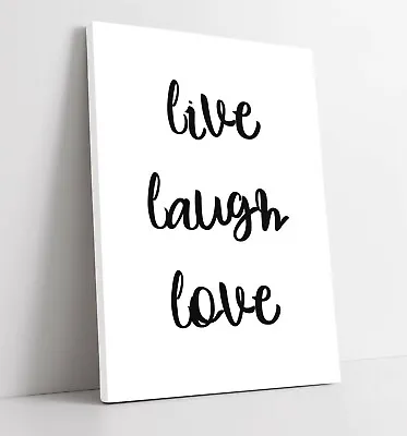 £12.99 • Buy  Live Laugh Love  Happy Inspirational Quote Home -canvas Wall Art Picture Print