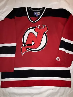 Vintage Starter New Jersey Devils Hockey Jersey Size XL • $35