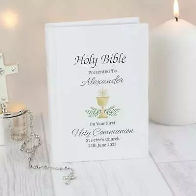 Personalised First Holy Communion Holy Bible • £32.95