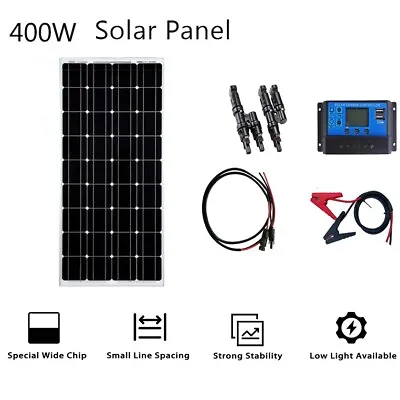 400W Solar Panel Kit 12V 400 Watt Mono Caravan Camping Power Charging Battery AU • $175