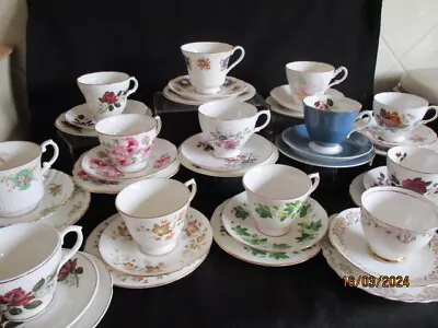 Vintage English Bone China Pretty Trios Teacups Saucers Plates -please Choose • £3.75