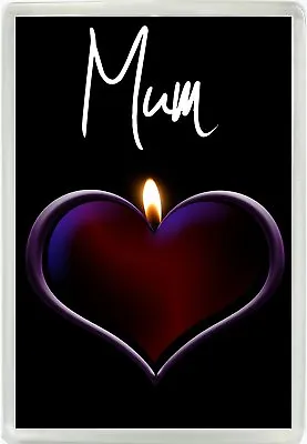 Mum Love Heart Candle Jumbo Magnet Ideal Memorial Sympathy Keepsake Gift M3 • £5.99