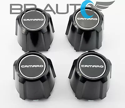 NEW Center Caps Set BLACK For 1982-1992 Camaro / RS 15  Aluminum Wheels Rim • $77.95