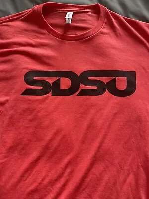 Retro Vintage Classic Sdsu San Diego State Aztecs Mens Red T-shirt Monty New ! • $20