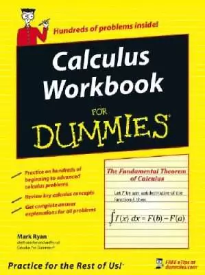 Calculus Workbook For Dummies - Paperback By Ryan Mark - VERY GOOD • $4.48