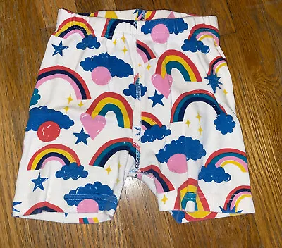 Hanna Andersson Girls Storytime Rainbow Pajama SHORTS SIZE 120 6-7 • $12.74