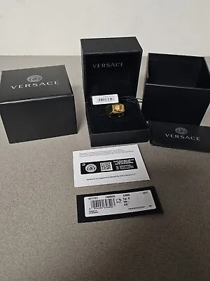 Versace Medusa Nuts & Bolts Unisex Ring- Sizes US 5/ Or 9 IT. Includes Tags.  • $215