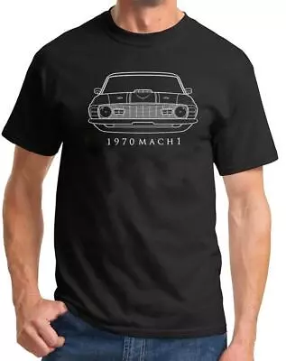 1970 Ford Mach 1 Mustang Classic Front End Design Tshirt NEW • $20