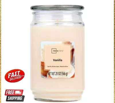 Mainstays Vanilla Scented Single-Wick Large Jar Candle 20 Oz. • $11.67