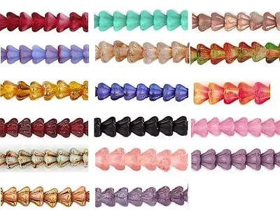 Czech Beads Baby Bell Flower Beads Assorted Colours -AUST SELLER - 50pc • $6.25