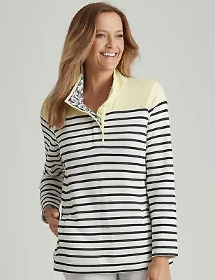 $20.42 • Buy Millers Long Sleeve Half Placket Stripe Top Womens Clothing  Tops T-Shirt