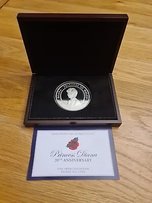 2017 Princess Diana 20th Anniversary Silver Proof 5oz Coin Cook Islands $25 • £125