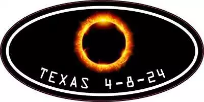 StickerTalk Great North American Eclipse Texas 4-8-24 Sticker 4 Inches X 2 I... • $7.99