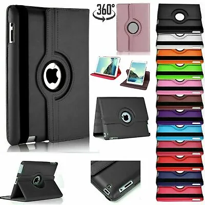 Smart Case Cover Leather 360 Rotating Apple IPad Air 2 IPad 10.2 Air 10.9 Mini 5 • £3.85